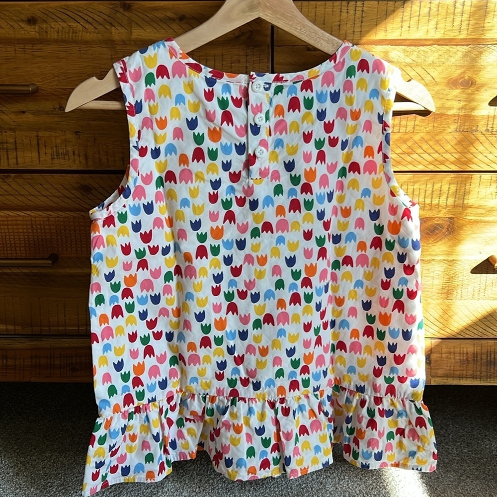 Hanna Andersson Girls Flounced Popover Top - Picture 2 of 2